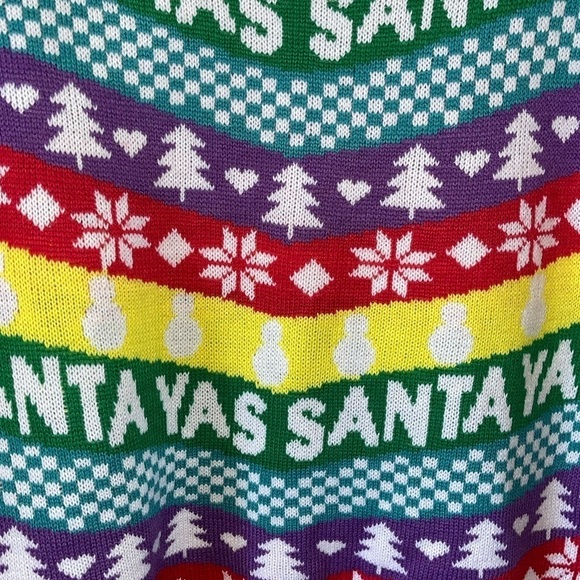 Santa Christmas Sweater
Women's Size M Holiday Pullover Colorful Festive Party - Picture 9 of 14